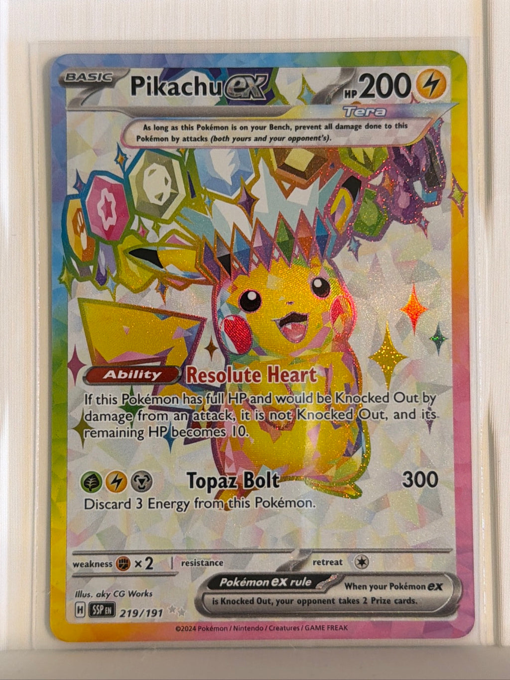 Pikachu ex - Ultra Rare SV08: Surging Sparks 219/191 NM