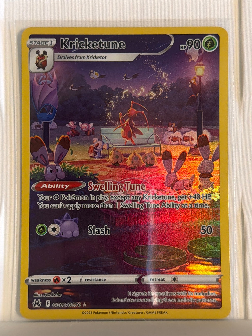 Kricketune Ultra Rare Crown Zenith: Galarian Gallery GG02/GG70 NM