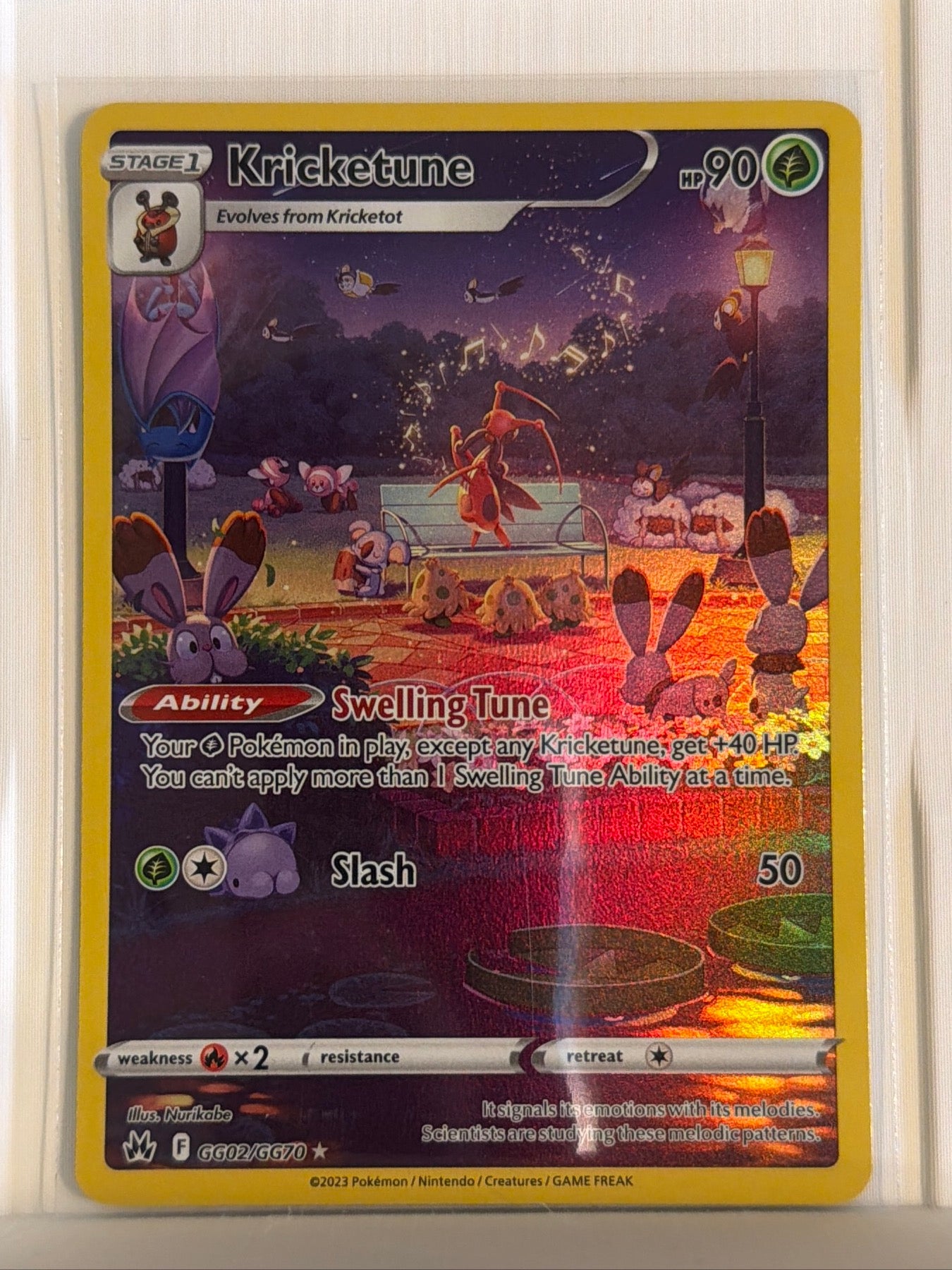 Kricketune Ultra Rare Crown Zenith: Galarian Gallery GG02/GG70 NM
