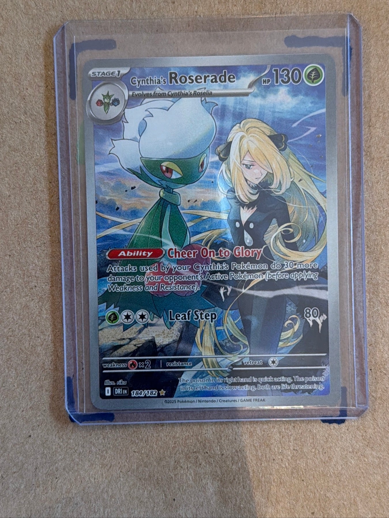 Cynthia's Roserade - Illustration Rare SV10: Destined Rivals 184/182 NM