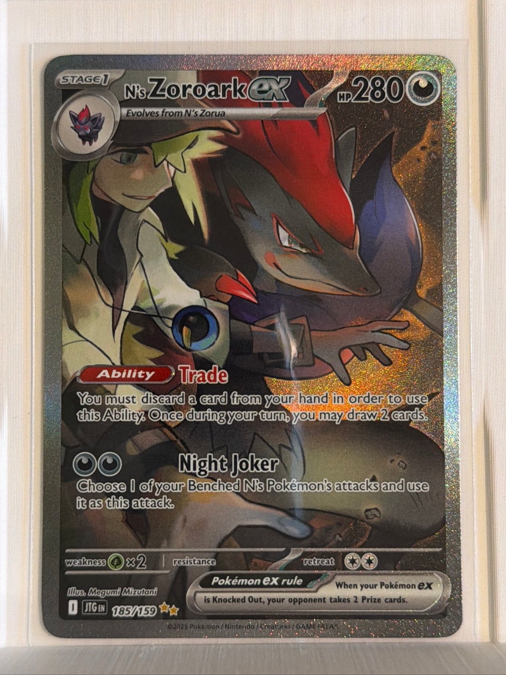 N's Zoroark ex Special Illustration Rare SV09: Journey Together 185/159 NM