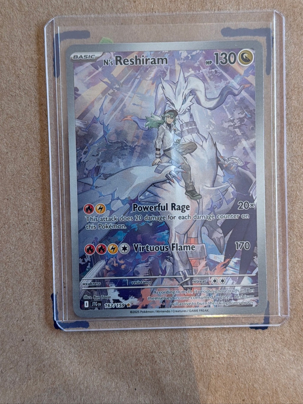 N's Reshiram - Illustration Rare SV09: Journey Together 167/159 NM