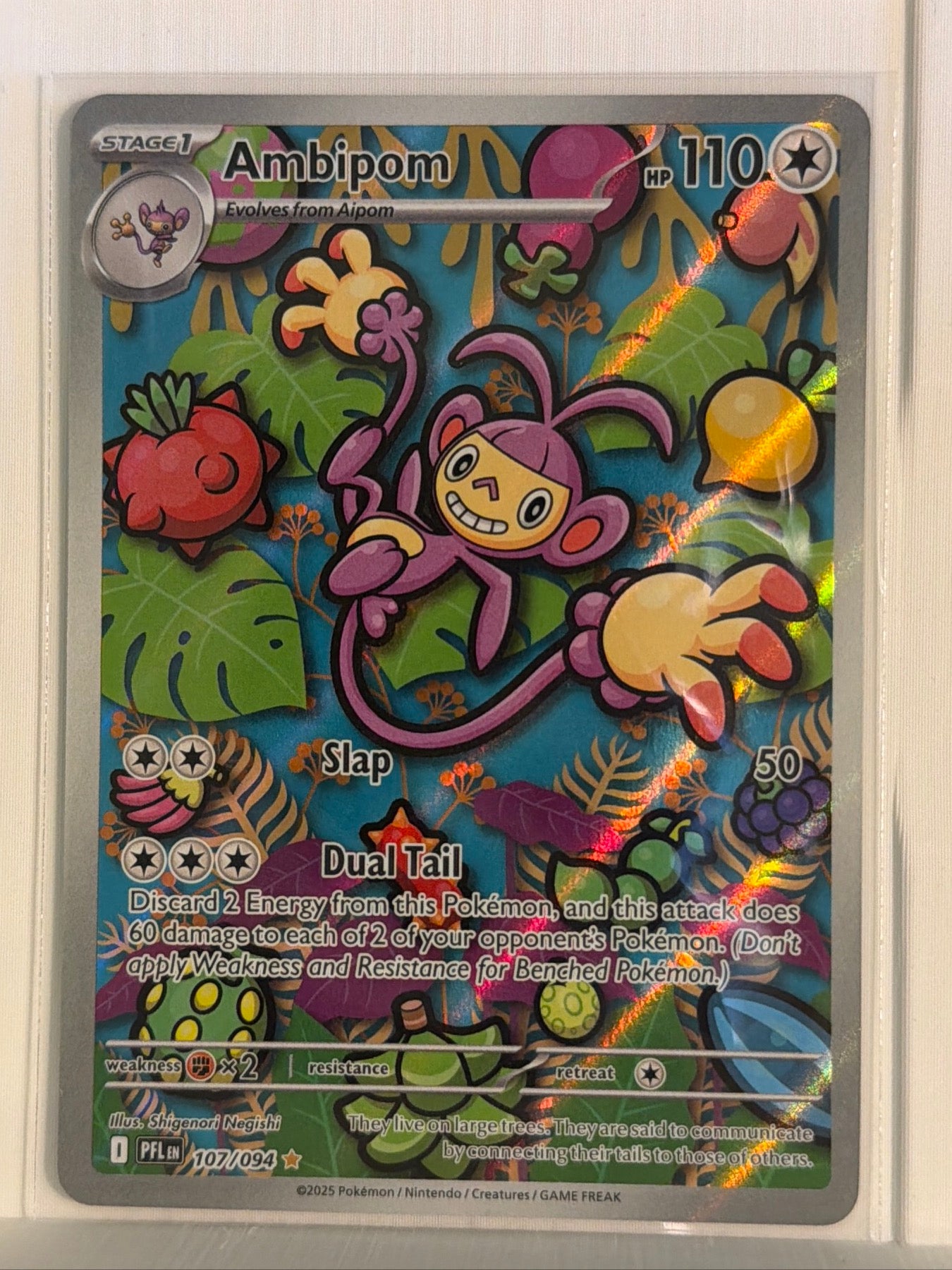 Ambipom - Illustration Rare ME02: Phantasmal Flames 107/094 NM