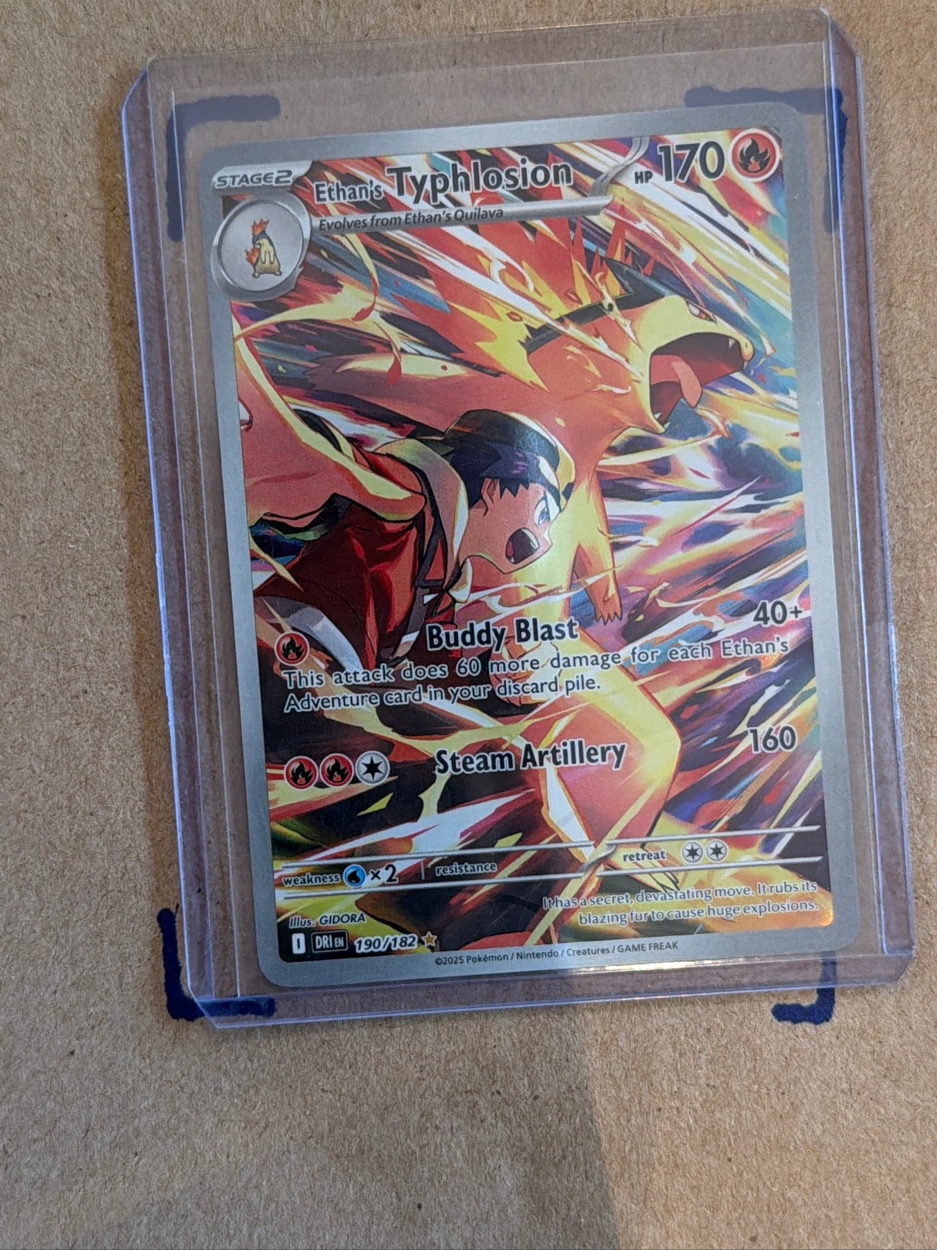 Ethan's Typhlosion - Illustration Rare SV10: Destined Rivals 190/182 NM