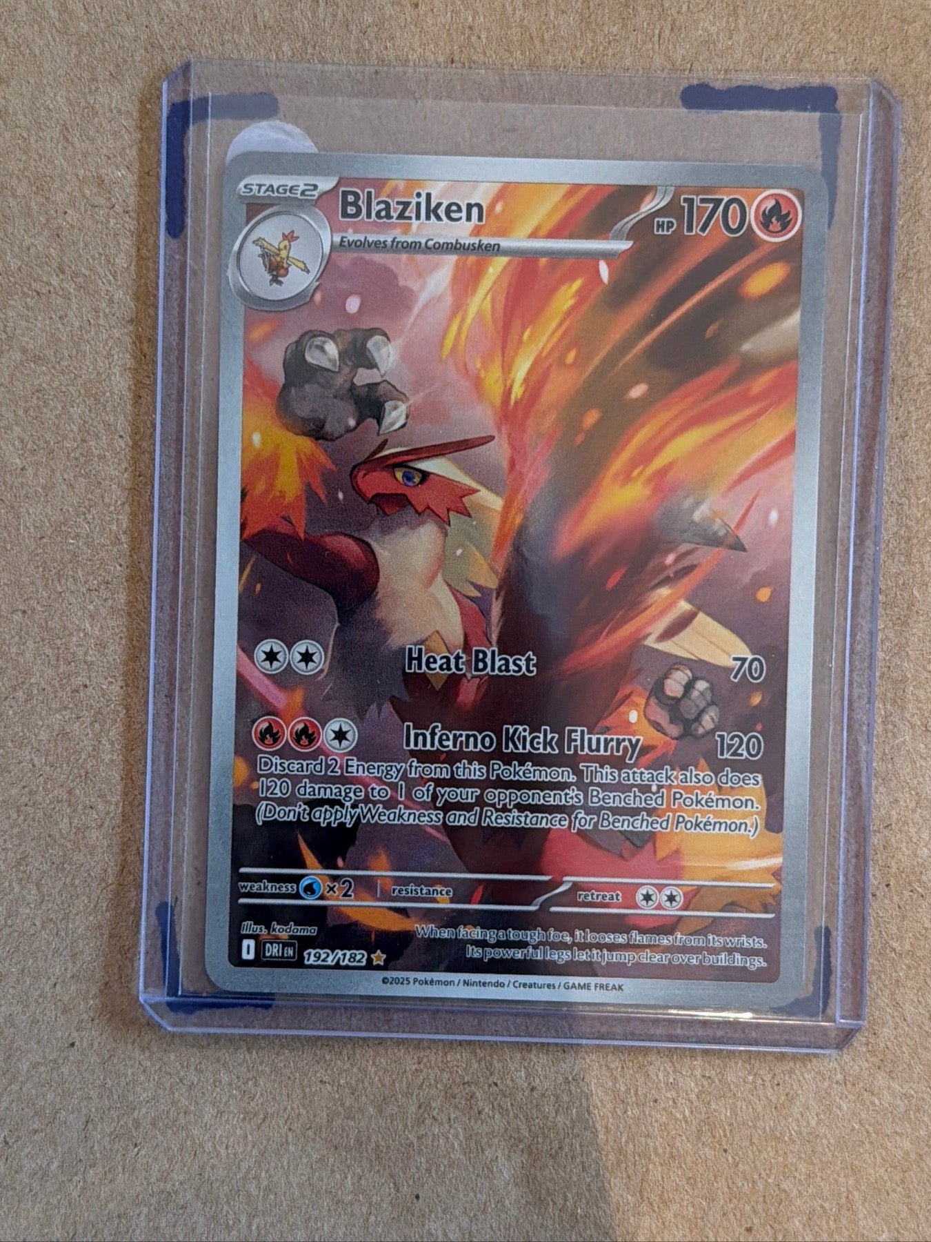 Blaziken - Illustration Rare SV10: Destined Rivals 192/182 NM