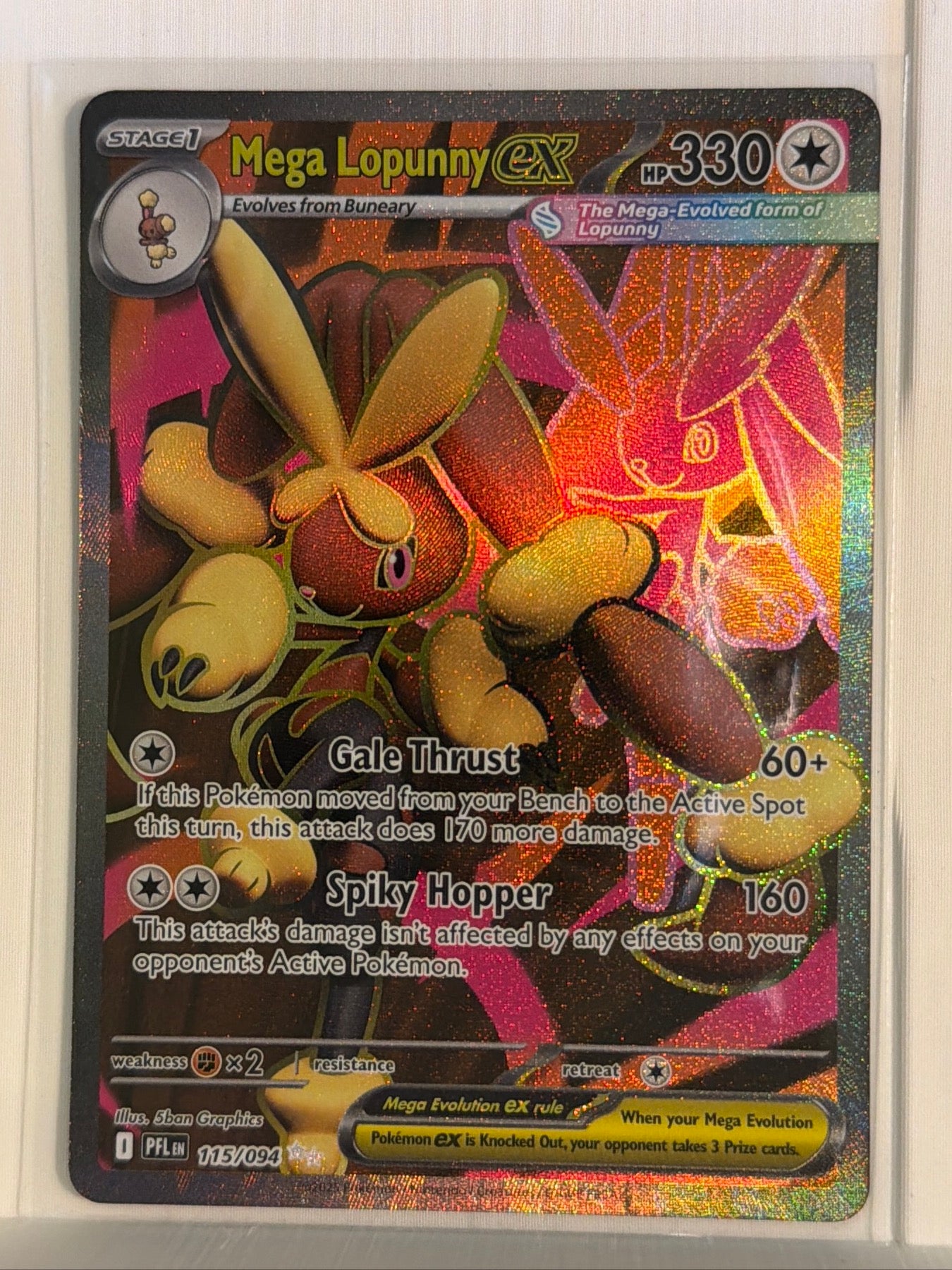 Mega Lopunny ex - Ultra Rare ME02: Phantasmal Flames 115/094 NM