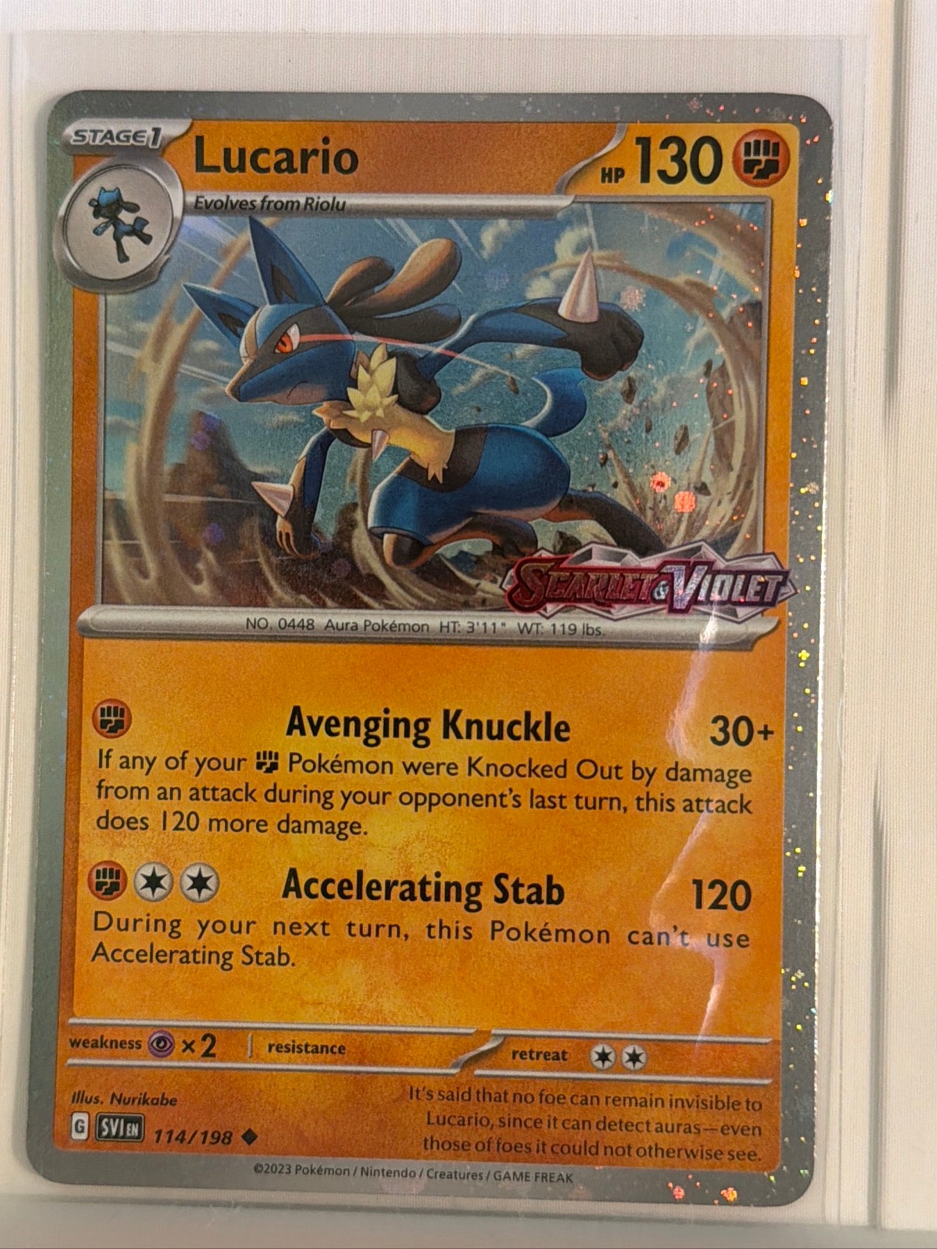 Lucario (Scarlet & Violet Stamp) Uncommon Miscellaneous Cards & Products 114/198 NM