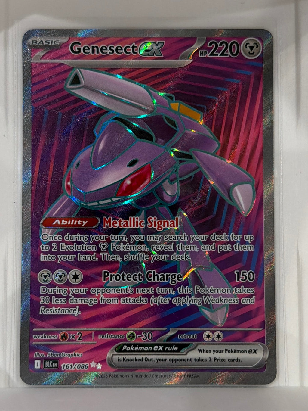 Genesect ex Ultra Rare SV: Black Bolt 161/086 NM