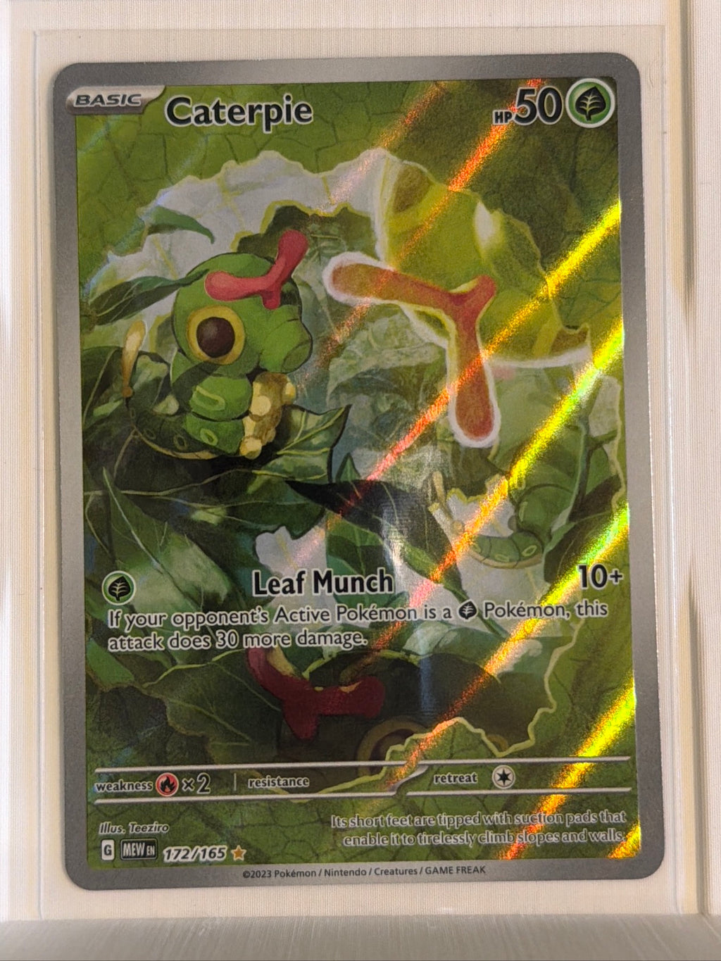 Caterpie - Illustration Rare SV: Scarlet & Violet 151 172/165 NM