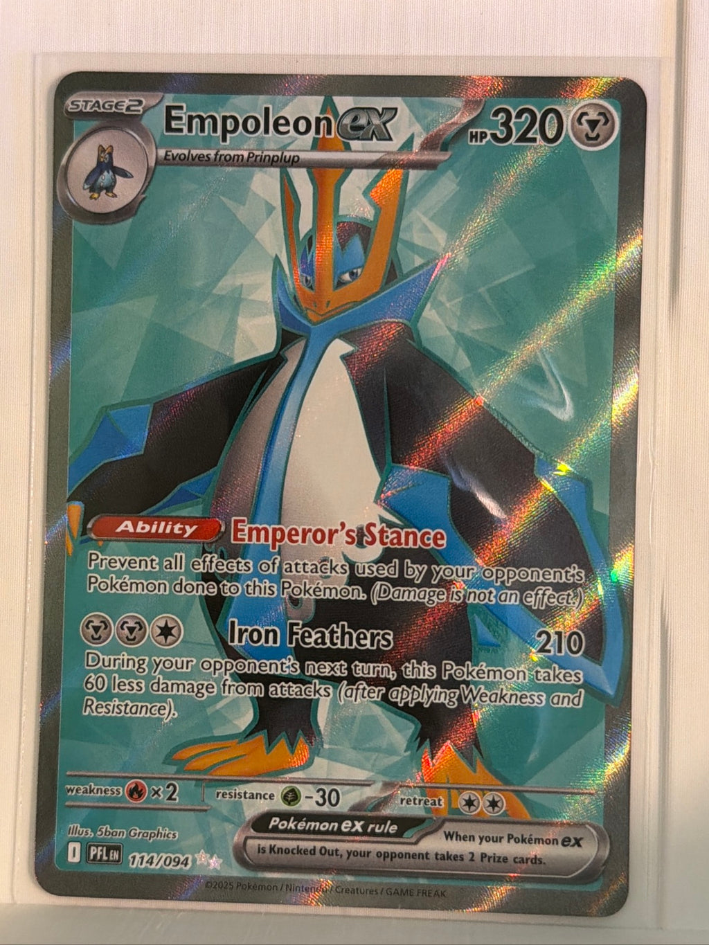 Empoleon ex - Ultra Rare ME02: Phantasmal Flames 114/094 NM
