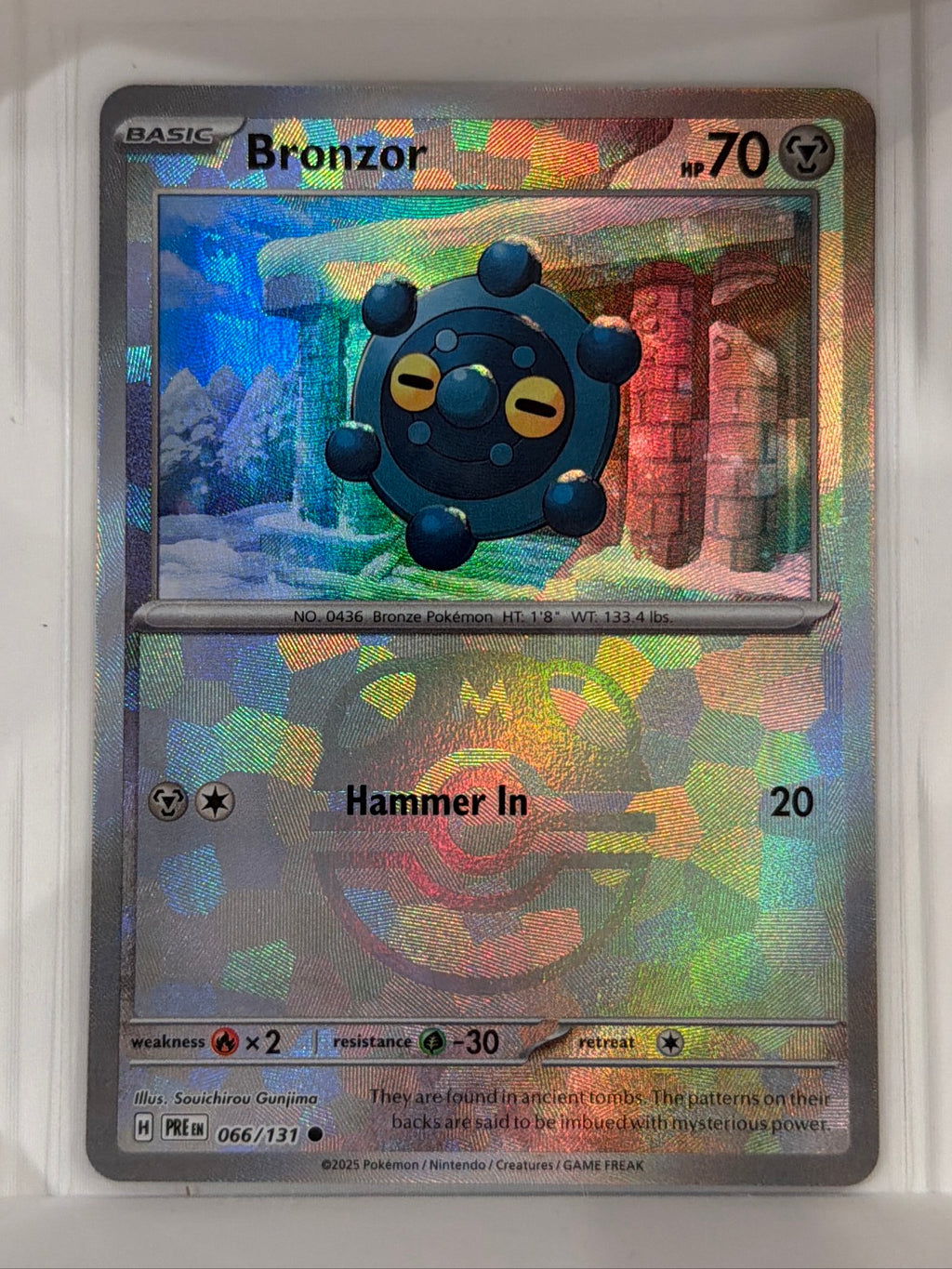 Bronzor (Master Ball Pattern) Common SV: Prismatic Evolutions 066/131 NM