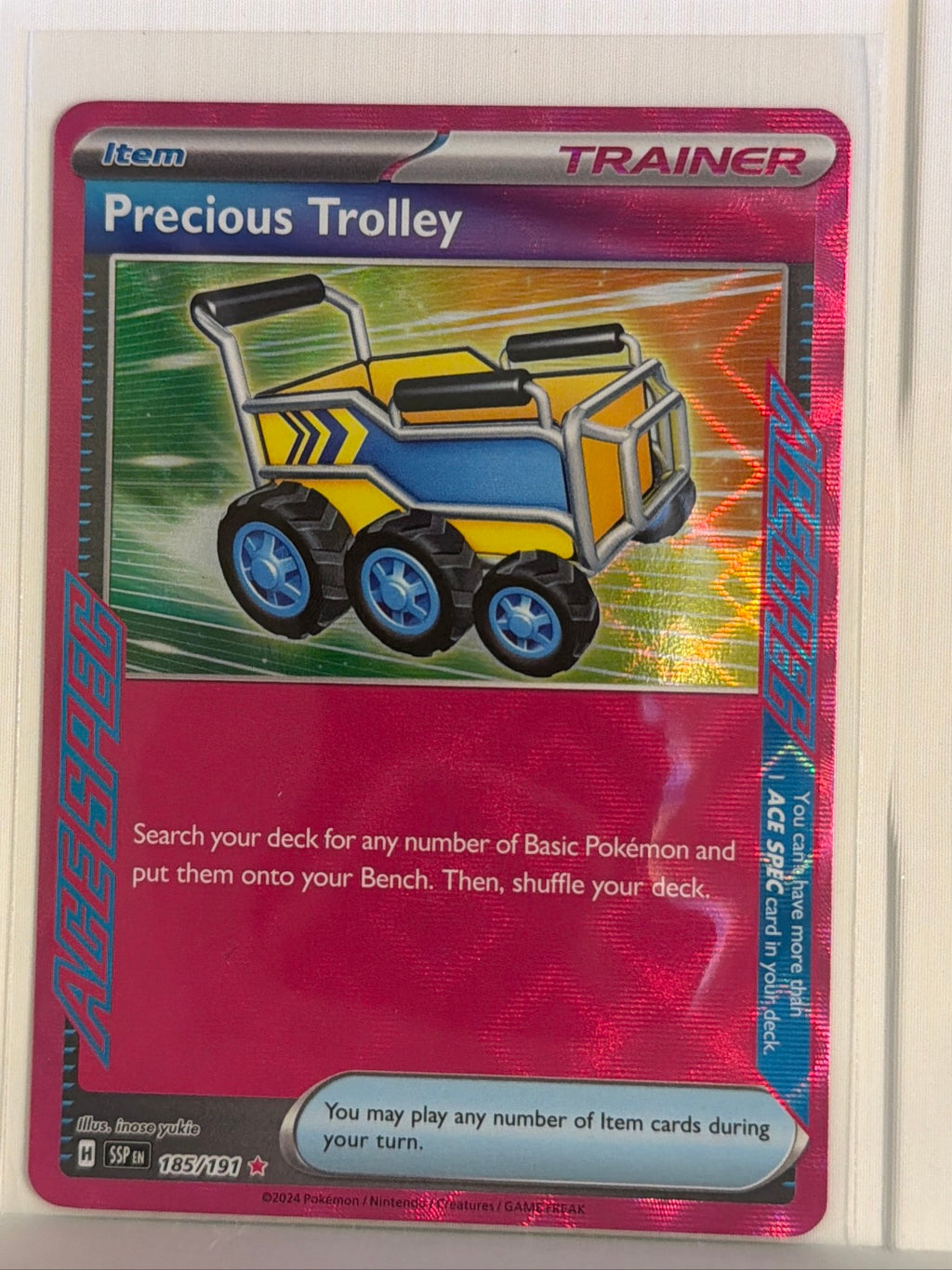 Precious Trolley ACE SPEC Rare SV08: Surging Sparks 185/191 NM