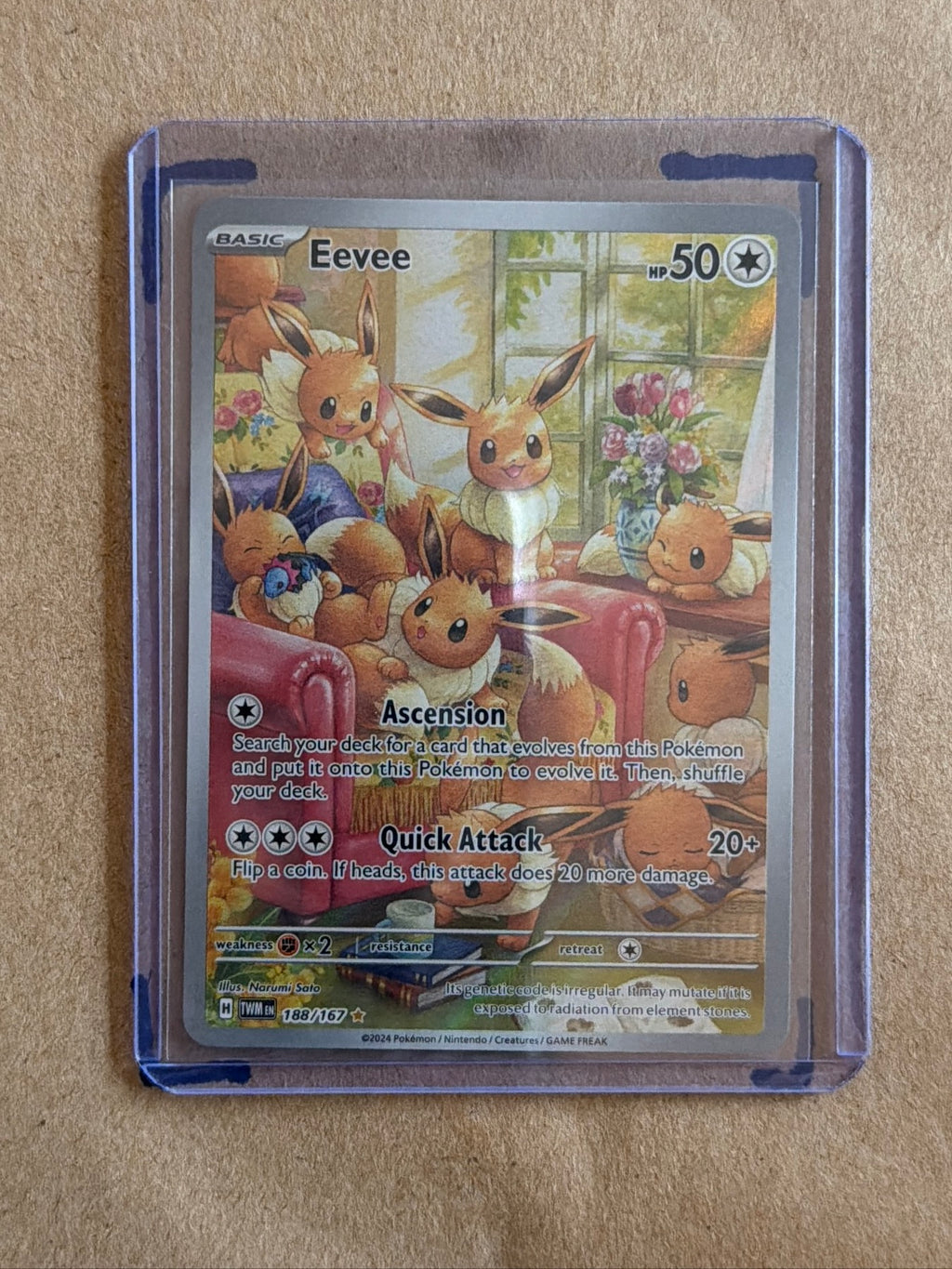 Eevee - Illustration Rare SV06: Twilight Masquerade 188/167 NM