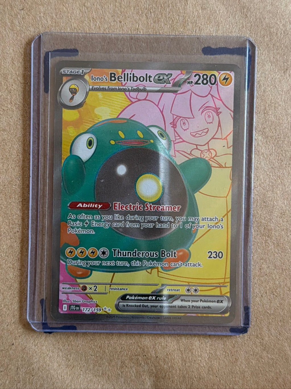Iono's Bellibolt ex - Ultra Rare SV09: Journey Together 172/159 NM