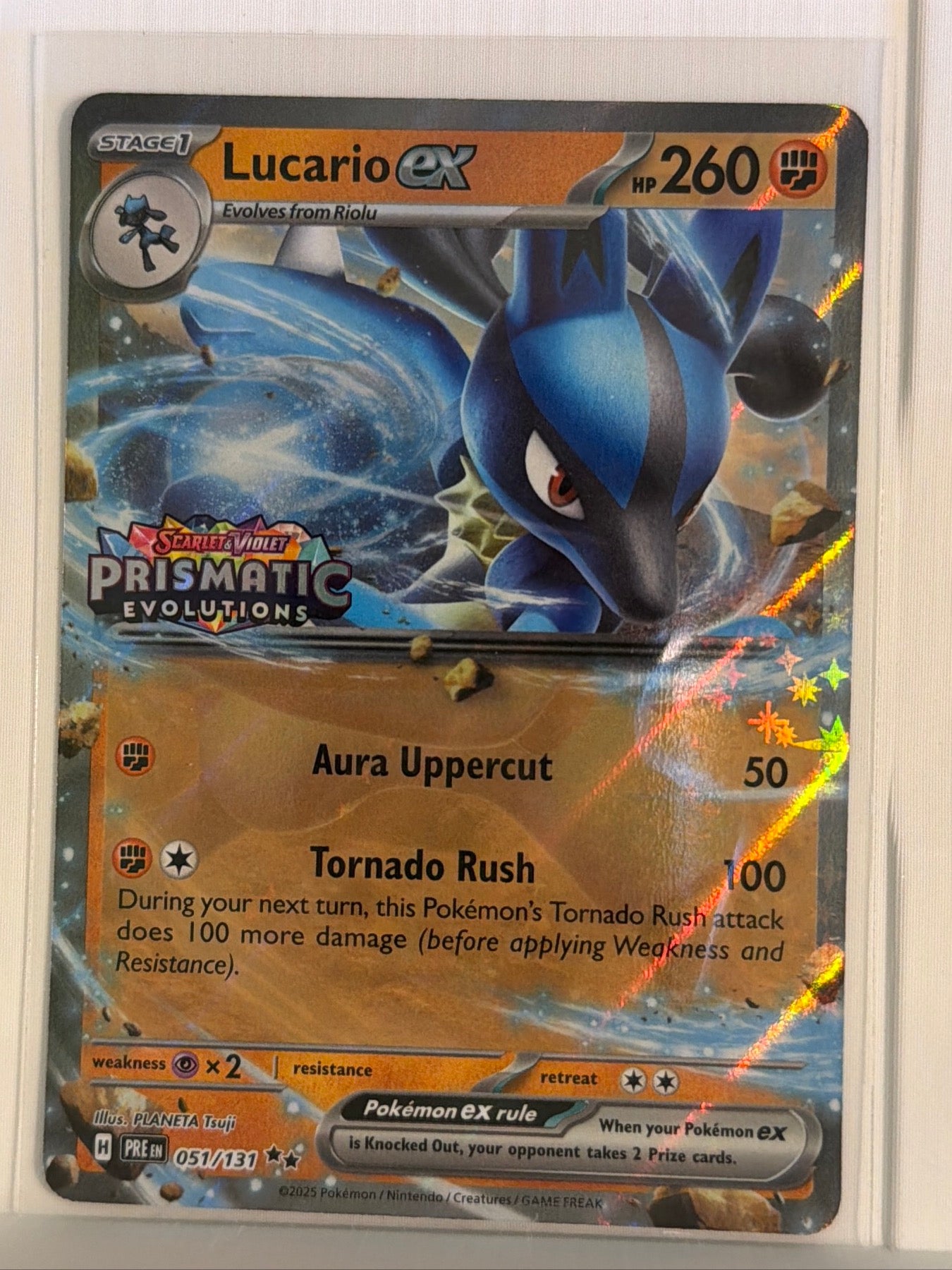 Lucario ex (Prismatic Evolutions Stamp) Double Rare Miscellaneous Cards & Products 051/131 NM