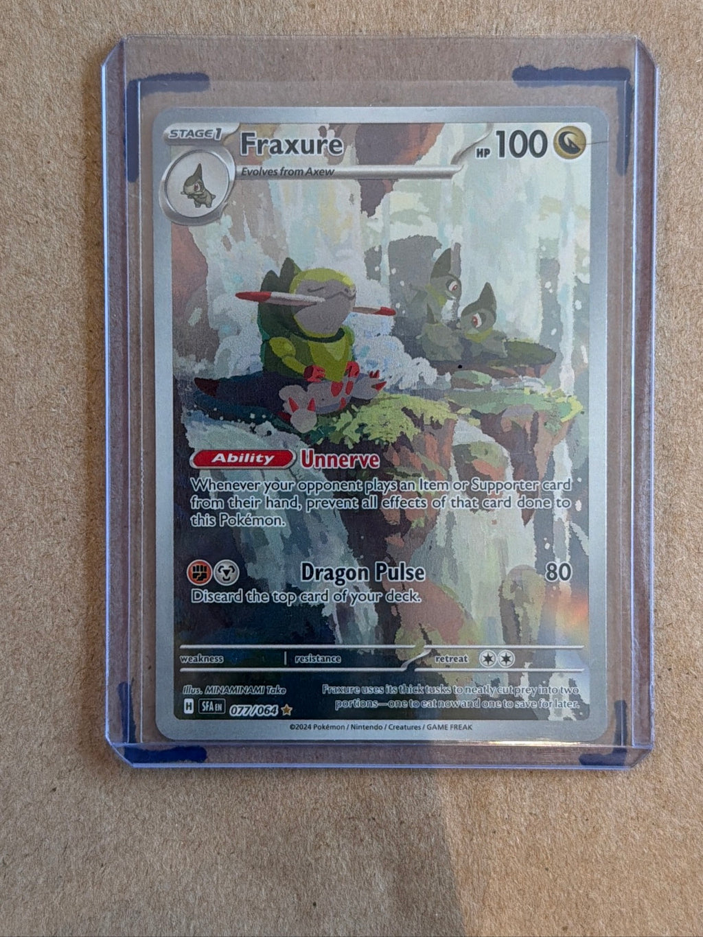 Fraxure - Illustration Rare SV: Shrouded Fable 077/064 NM