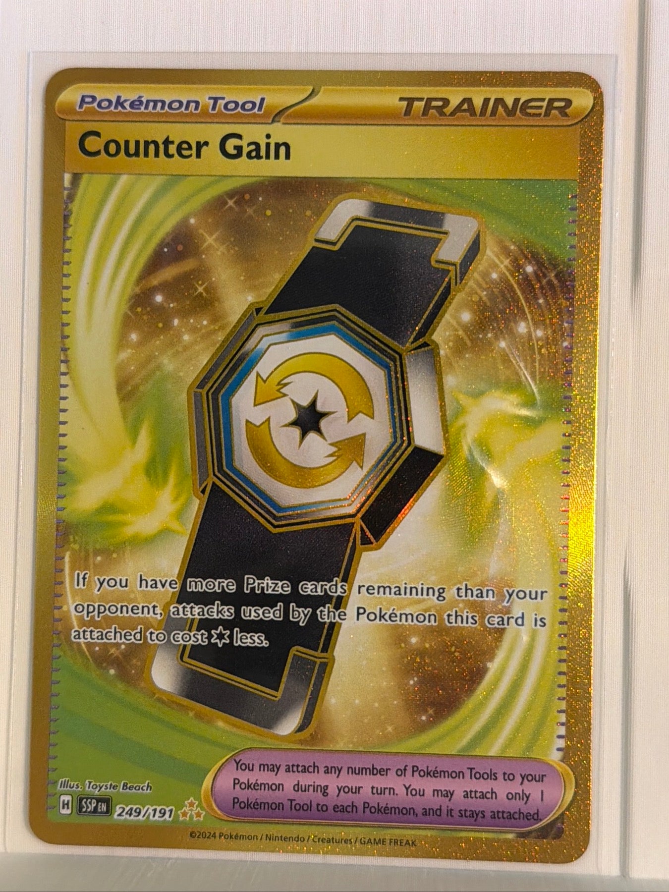 Counter Gain - Hyper Rare SV08: Surging Sparks 249/191 NM