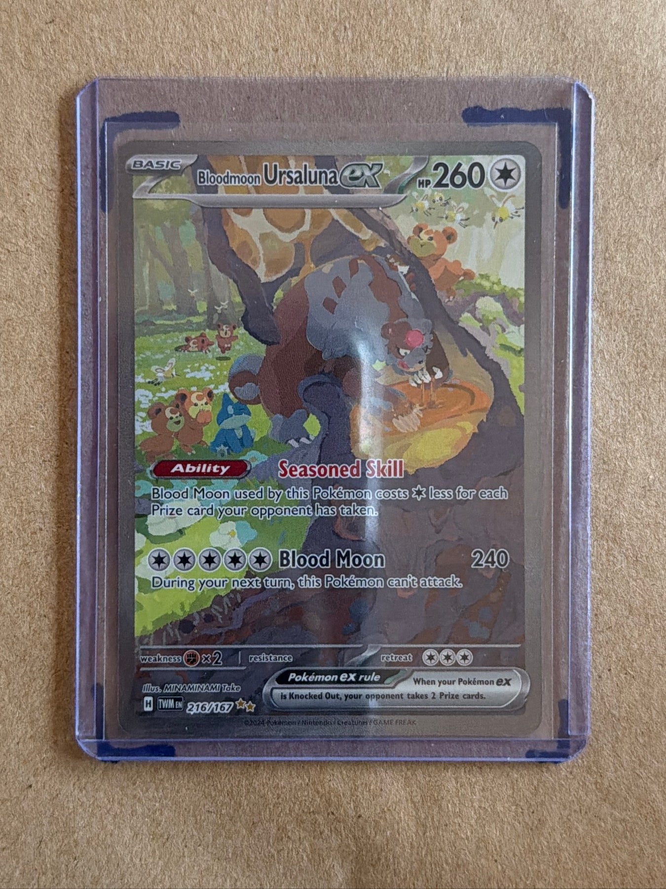 Bloodmoon Ursaluna ex - Special Illustration Rare SV06: Twilight Masquerade 216/167 NM