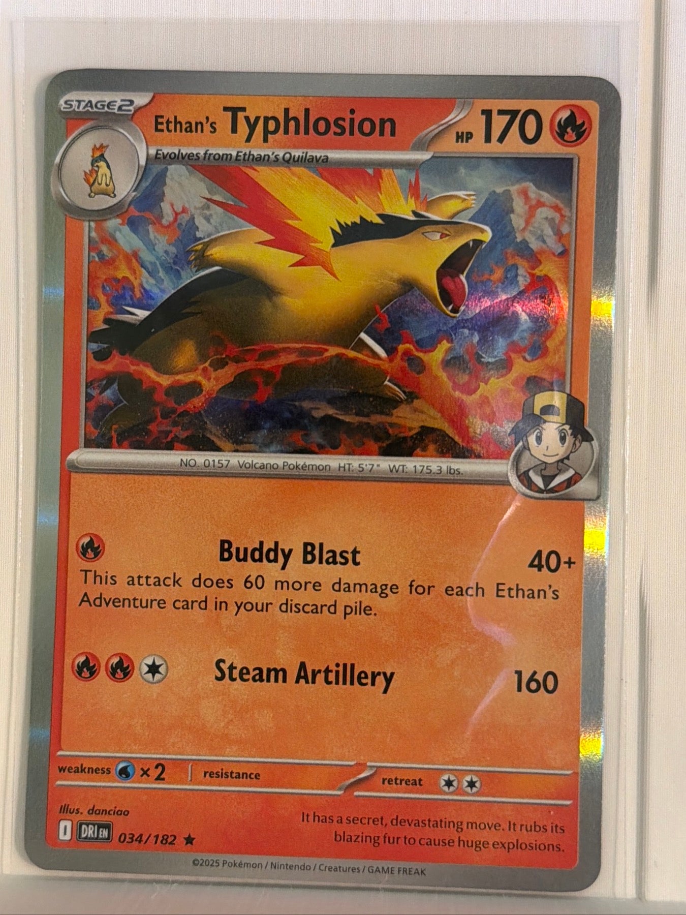 Ethan's Typhlosion Rare SV10: Destined Rivals 034/182 NM