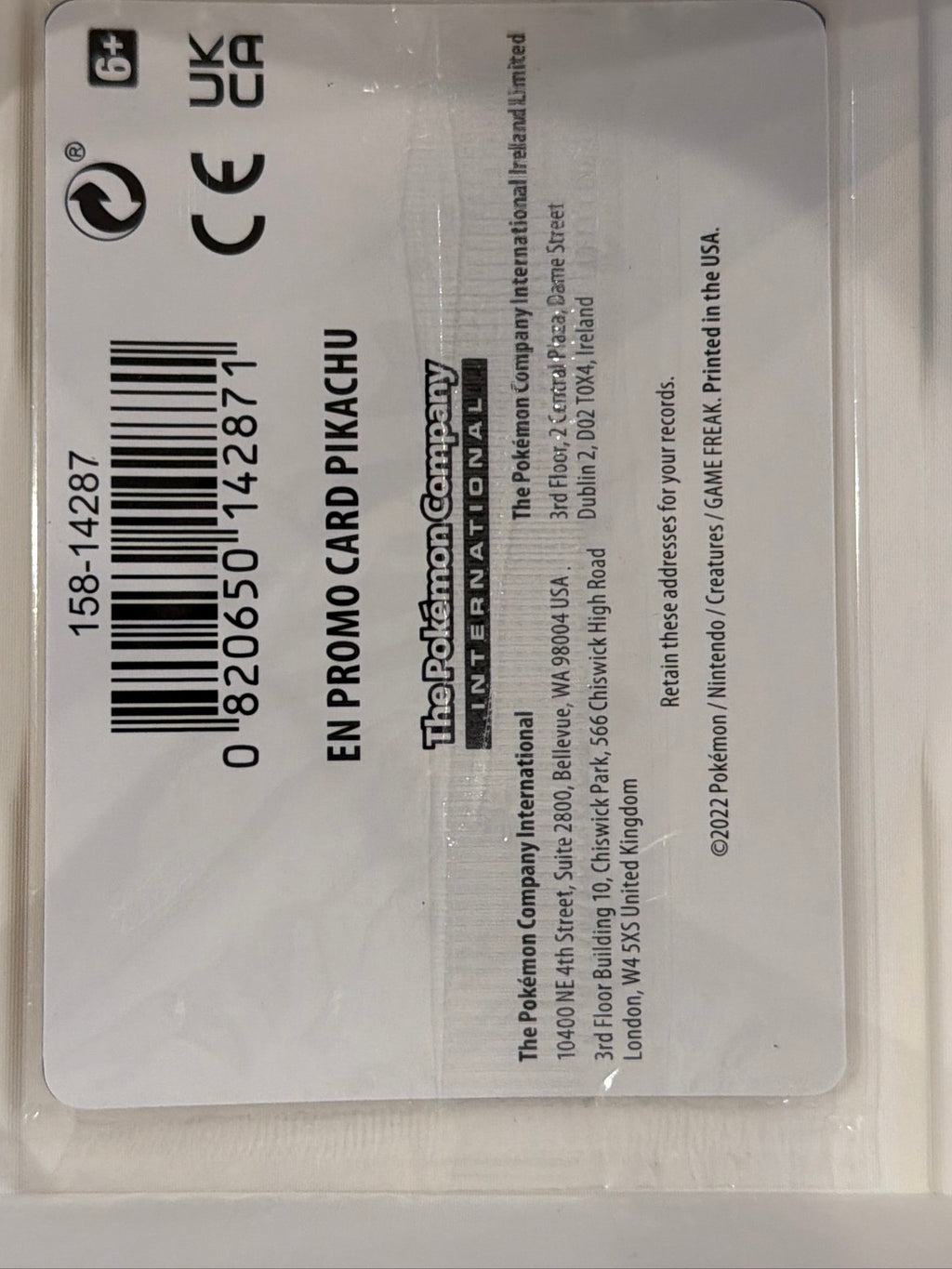 Pikachu (28) Holo Rare Pokemon GO 028/078 SEALED NM (Back)