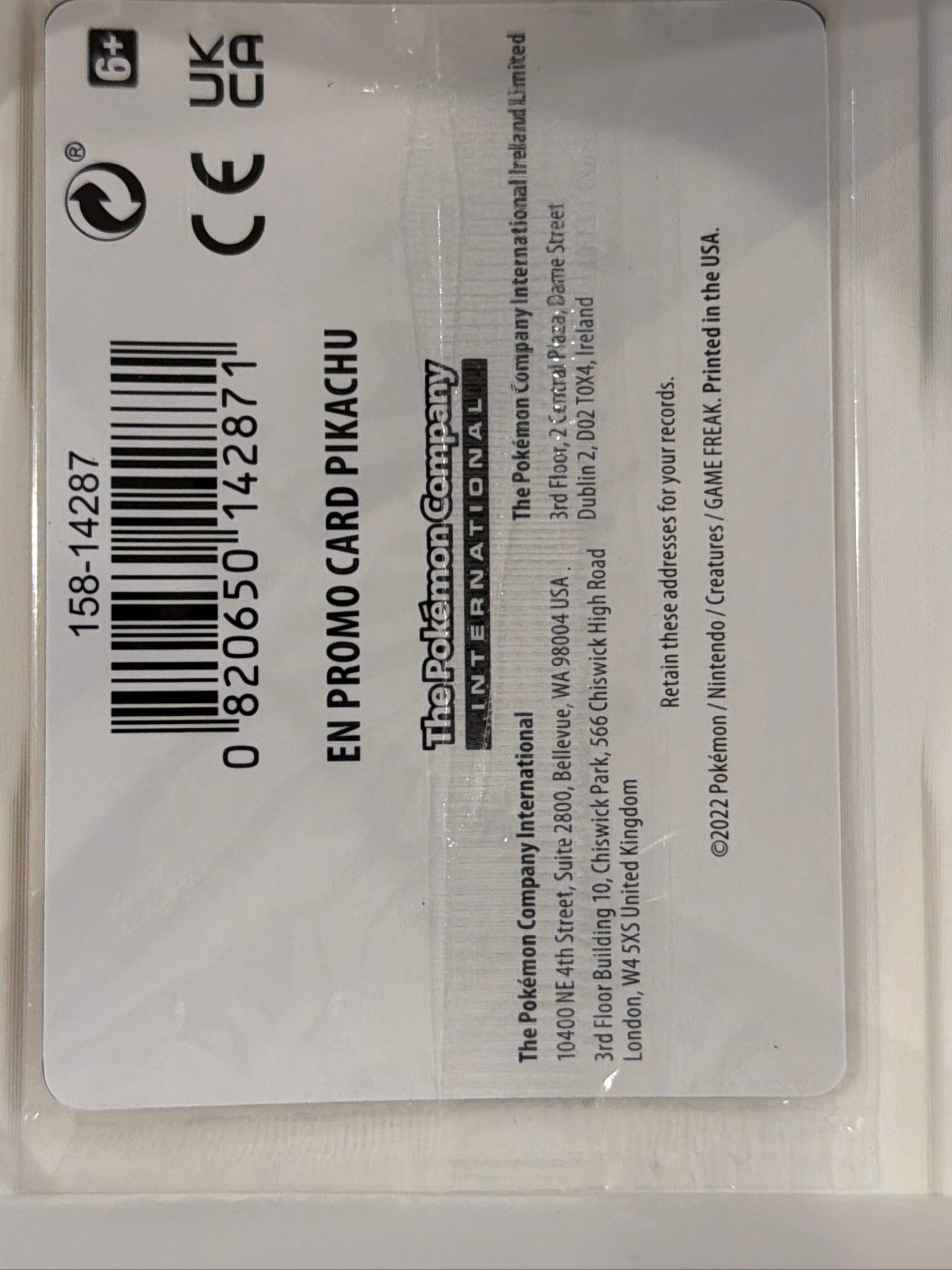 Pikachu (28) Holo Rare Pokemon GO 028/078 SEALED NM (Back)