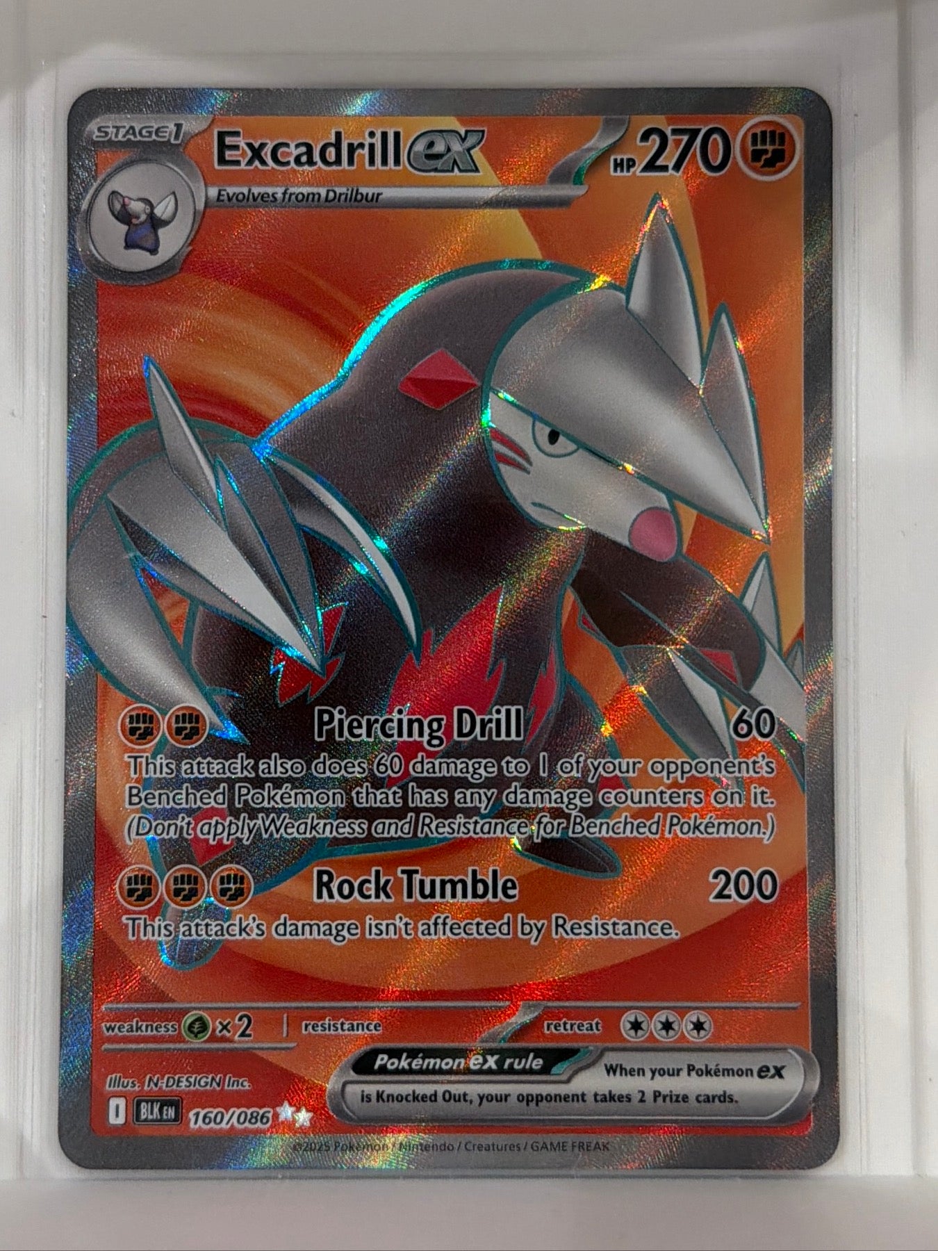 Excadrill ex - Ultra Rare SV: Black Bolt 160/086 NM