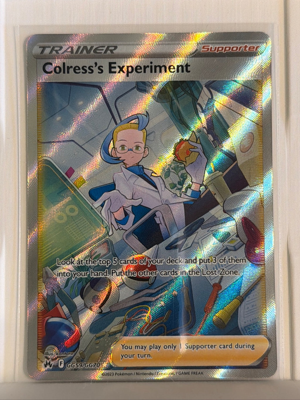 Colress's Experiment Ultra Rare Crown Zenith: Galarian Gallery GG59/GG70 NM
