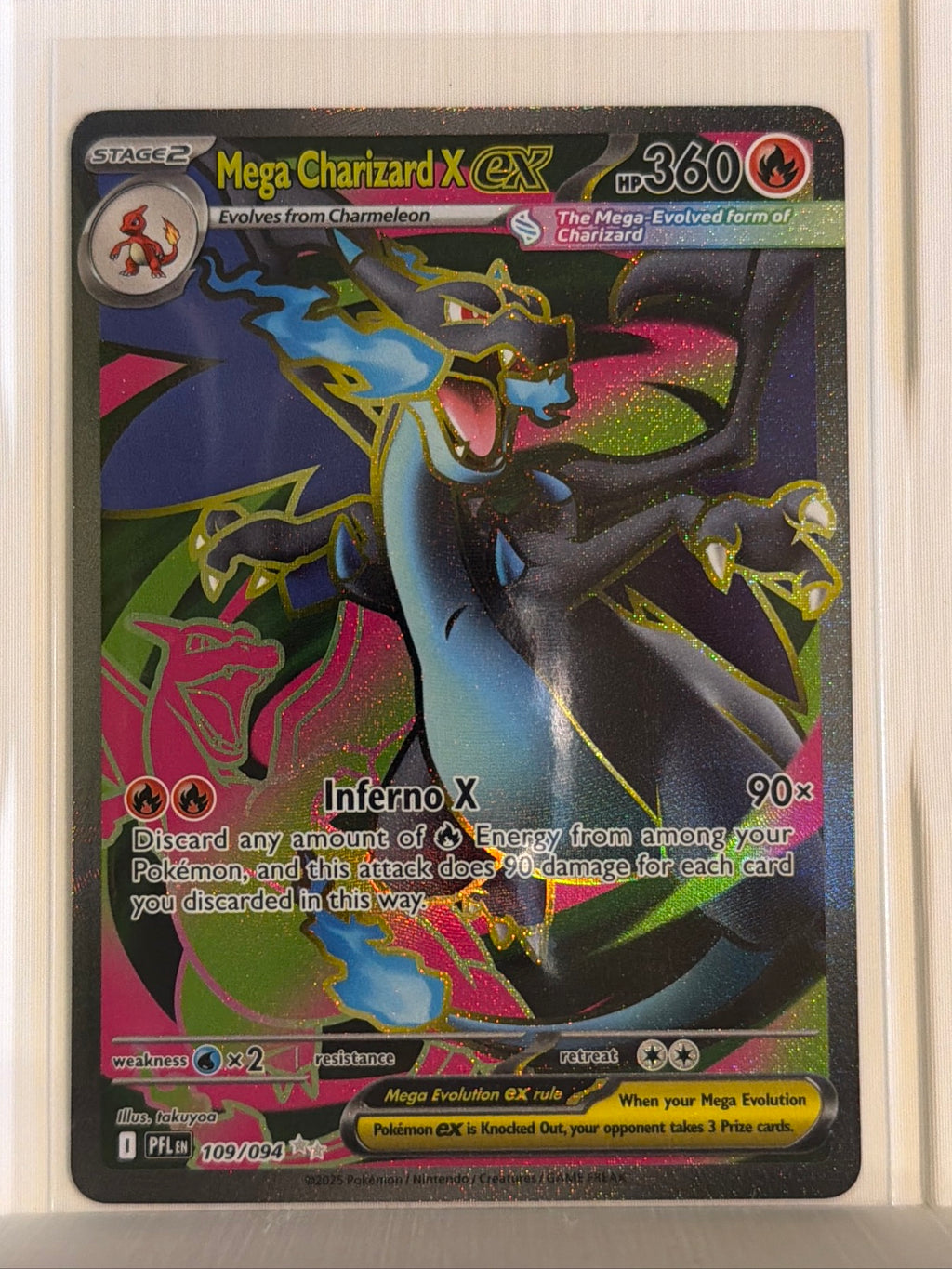 Mega Charizard X ex - Ultra Rare ME02: Phantasmal Flames 109/094 NM